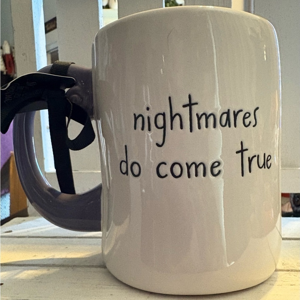 Rae Dunn Nightmare Before Christmas Black and Yellow Double-Sided Mug - Picture 3 of 4